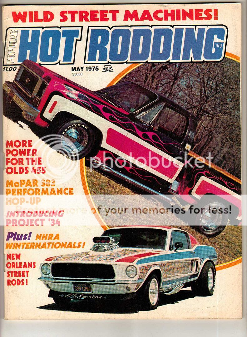 Thumbnail of Popular Hot Rodding May 1975 Vintage Car Magazine Street Rod Olds 455 NHRA Nats