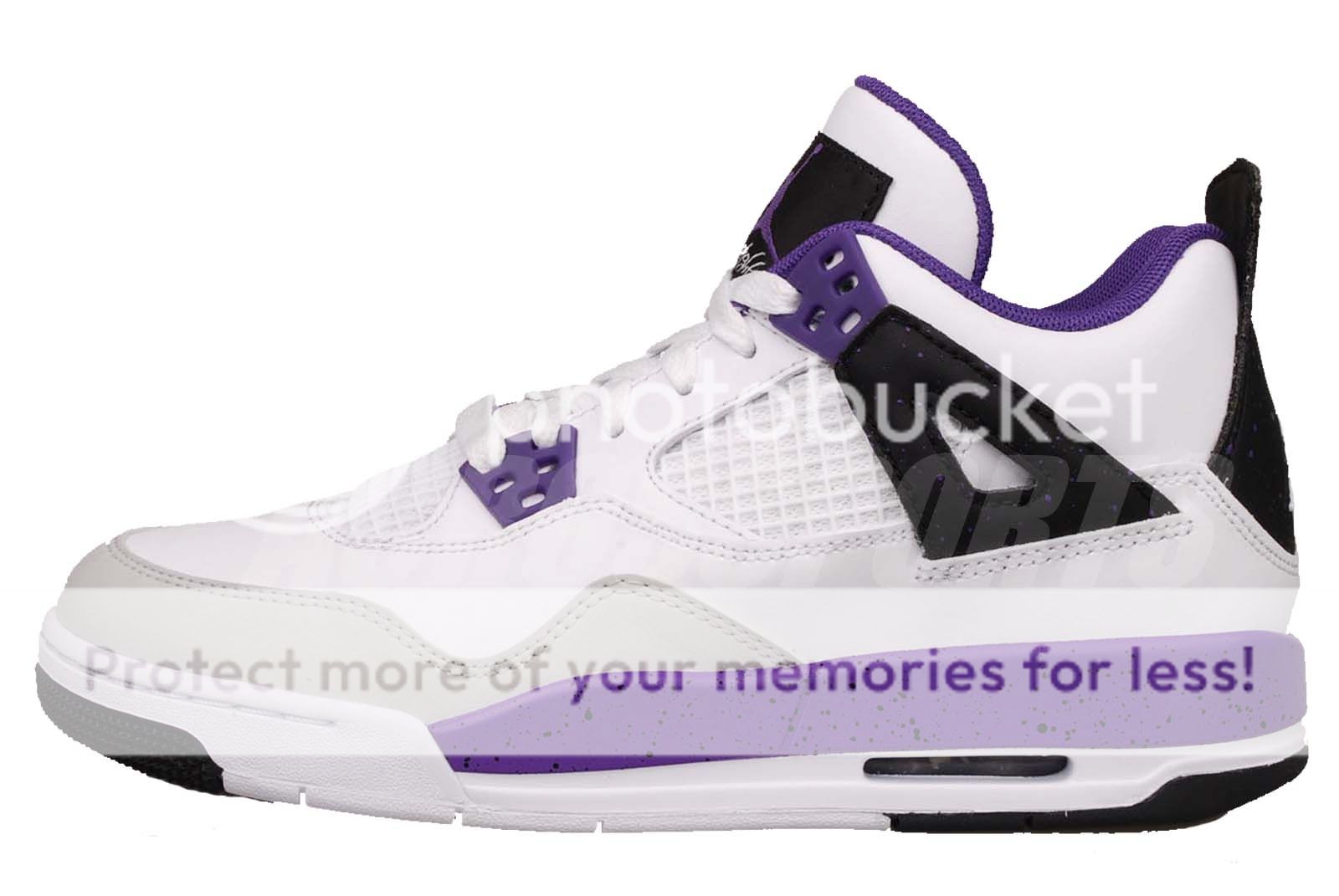 retro 4 purple and white