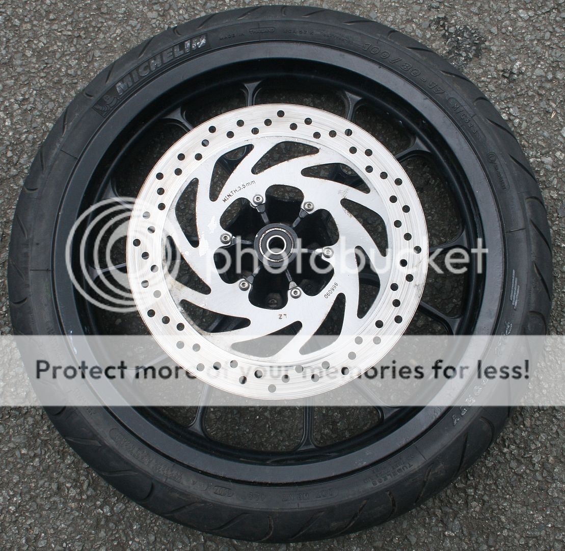 DERBI GPR 125 GPR125 2010 ONWARDS FRONT WHEEL MICHELIN PILOT SPORT  100/80/17 TYRE